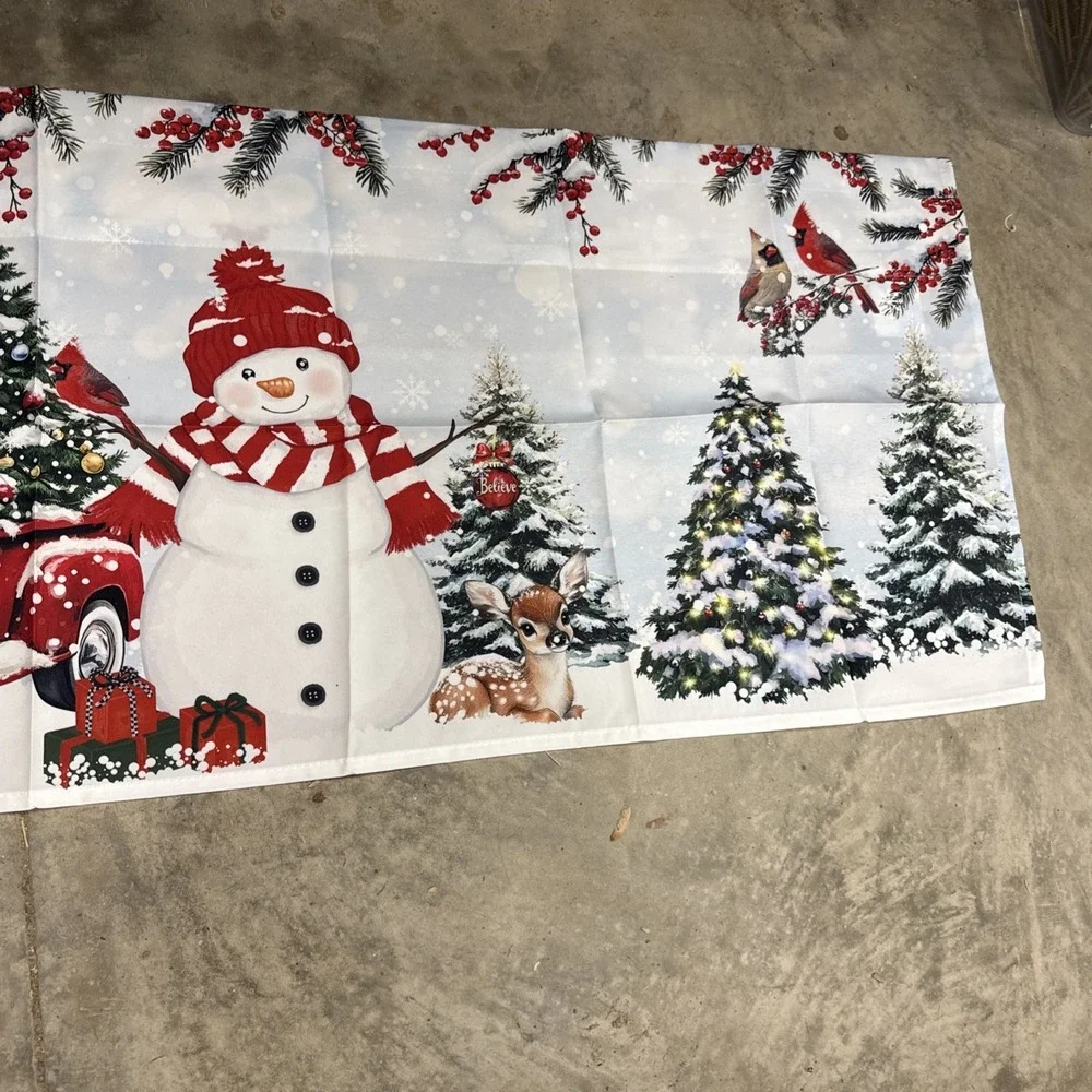 Christmas‎ Snowman Banner Curtain 17